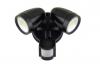 VACCUS Polycarbonate Twin Spotlight with Sensor Black